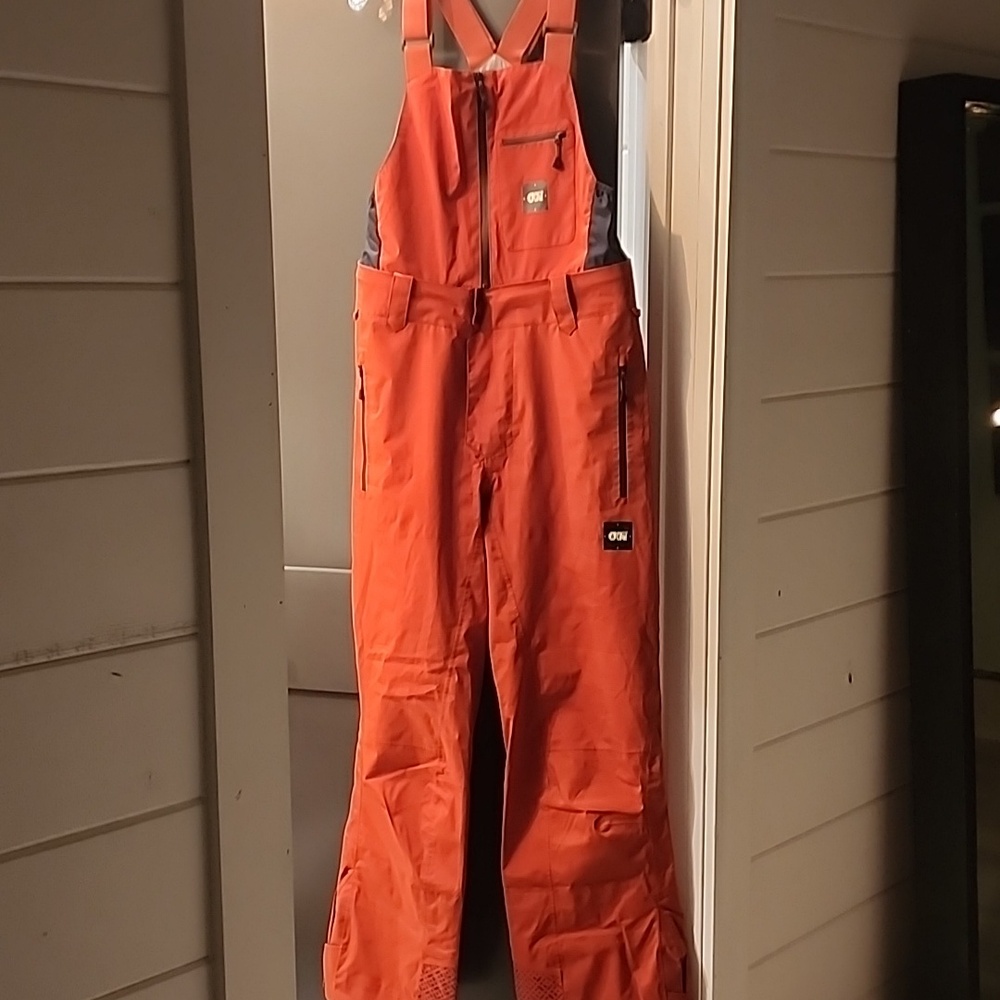 Picture Organic Clothing Rust Red Snow Bib Pants, Men's Large